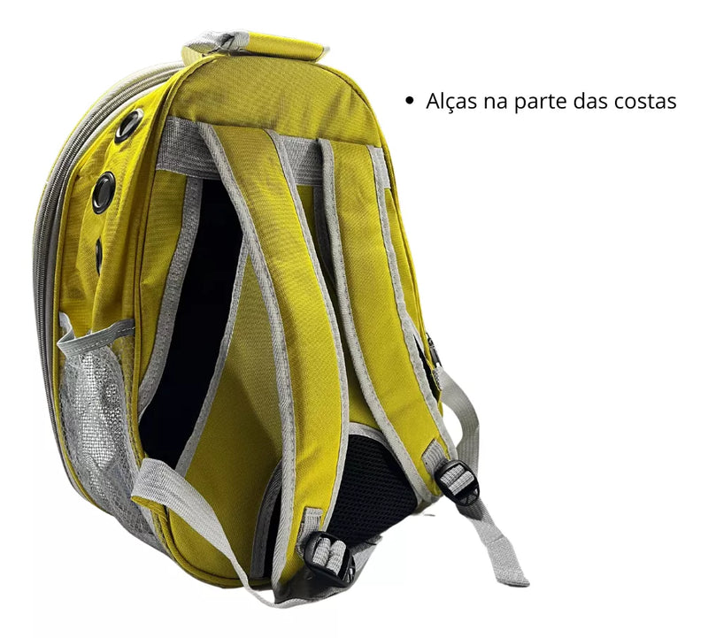 Mochila Pet Transporte para Cães e Gatos - Visão Ampla