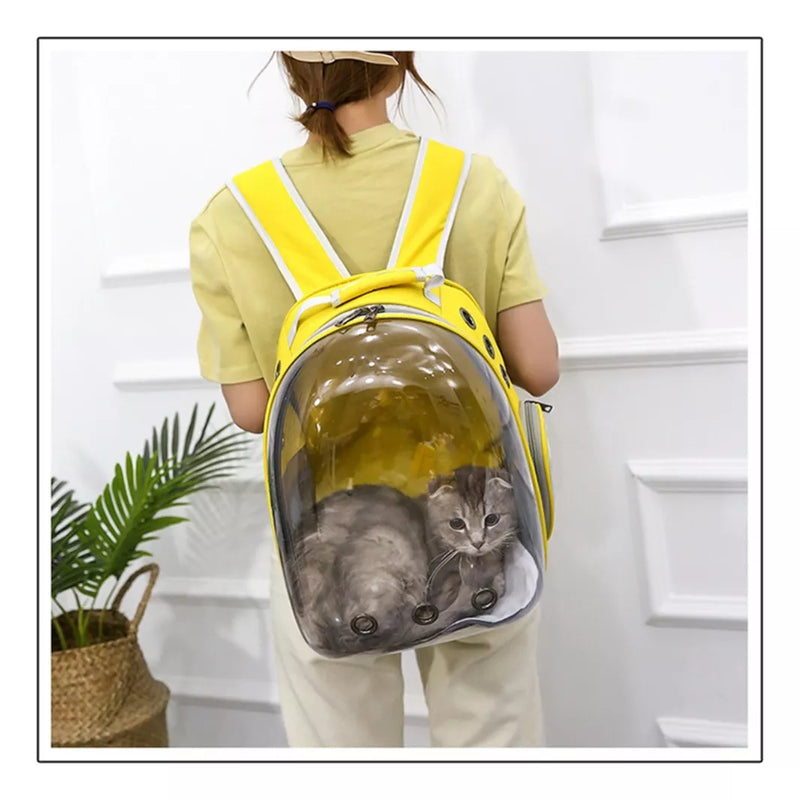 Mochila Pet Transporte para Cães e Gatos - Visão Ampla