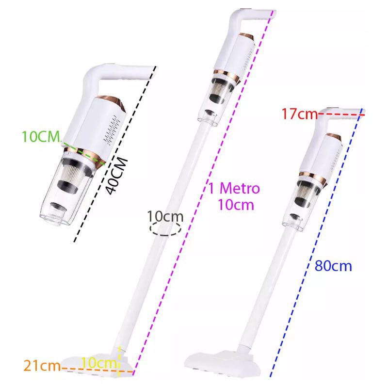 Aspirador de Pó Vertical Multifuncional Sem Fio Portátil