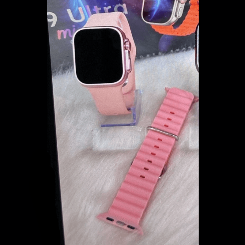 Smartwatch GS9 Ultra Mini 41mm 2 Pulseiras -Rosa